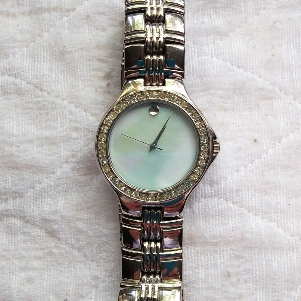 Women's Mother of Pearl & Crystal Wristwatch